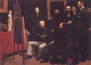 Henri Fantin-Latour A Studio in the Batignolles oil painting artist